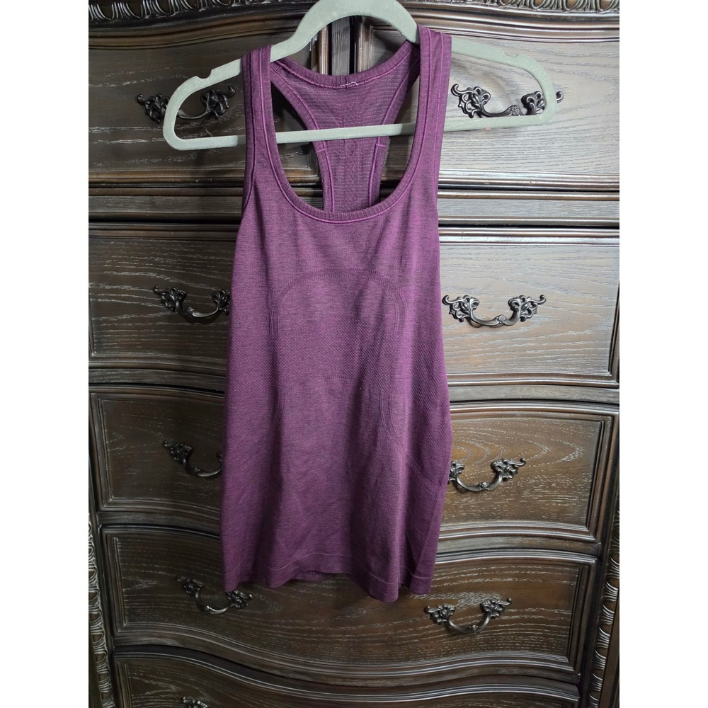 Lululemon Swiftly Tech Racerback Tank Top Dark Purple Heathered Size 6
